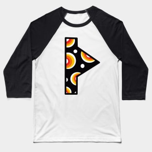 Rune Thurisaz Retro Print Baseball T-Shirt